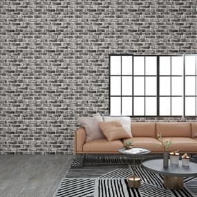 147200 vidaXL Painéis de parede 3D design tijolos cinzento-escuro 11 pcs EPS