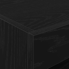 Criados-mudos vidaXL com luzes LED 2 pcs Carvalho Preto 50x40x45 cm