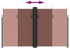 Toldo lateral retrátil 200x1200 cm castanho