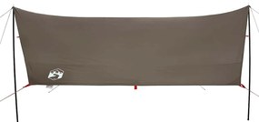 Lona de campismo 462x306x211 cm impermeável castanho