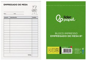 Bloco de Empregado de Mesa Duplicado 105x155 mm