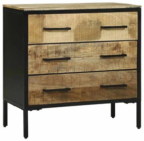 vidaXL Buffet Castanho 70 x 35 x 70 cm Madeira de mangueira maciça