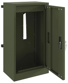 caixa de correio Verde-oliva 30 x 23 x 55 cm Aço