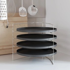 vidaXL Formas para pizzas com suporte Ø 28 cm aço