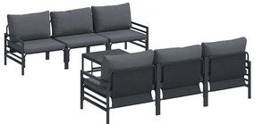 Conjunto de Sofá de Jardim 7 pcs Antracite 70 x 70.5 x 31.5 cm