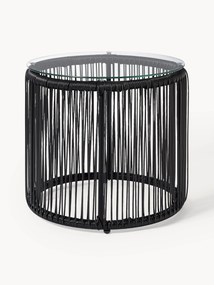 Mesa de apoio redonda de plástico entrançado Bahia
