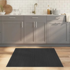 vidaXL Tapete quadrado 100x100 cm bambu cinzento