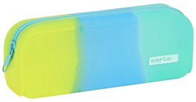 Bolsa Escolar Safta Azul Verde Amarelo (18.5 X 7.5 X 5.5 cm)