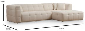 **** Sofá de Canto Cady – Bege – 300 x 150 cm

**