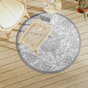 vidaXL Tapete de exterior ARAKIL ARAKIL Cinzento claro 120x180 cm PP