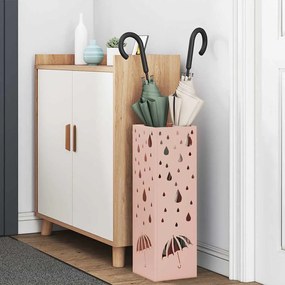 Suporte para Guarda-Chuva Rosa Metal Médio Inserções Decorativas