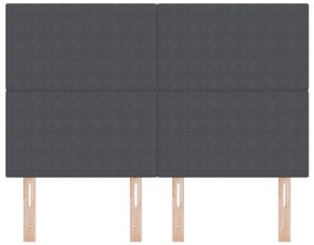 Cabeceira vidaXL Design Simples Cinza Escuro 140 cm Tecido de Corduroy