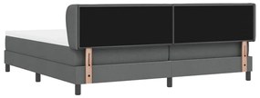 Cama Box Spring com Colchão vidaXL Cinza Escuro 200x200 cm Tecido
