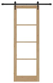 Porta Deslizante vidaXL com Conjunto de Ferragens 'ORKDAL'78x232 cm