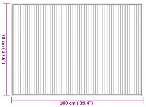 Tapete retangular 70x100 cm bambu cor natural