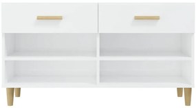 Sapateira 102x35x55 cm derivados de madeira branco brilhante