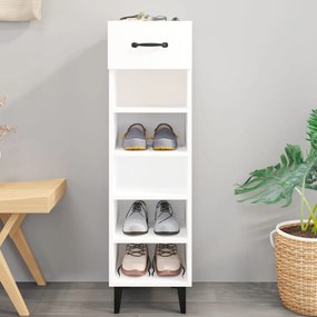 vidaXL Sapateira 30x35x105 cm derivados de madeira branco brilhante