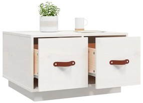 Mesa de centro 60x53x35 cm pinho maciço branco