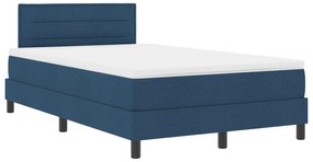 Cama Box Spring com Colchão Azul 120x200 cm Tecido