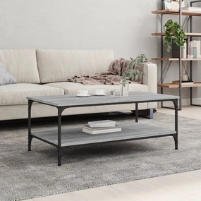 vidaXL Mesa de centro 100x55x40 cm derivados de madeira cinza sonoma