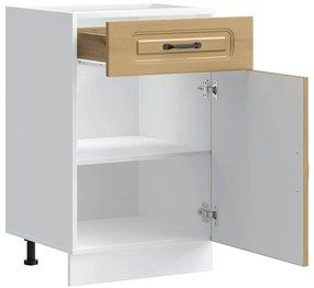 Armário de cozinha baixo Kalmar carvalho artesanal