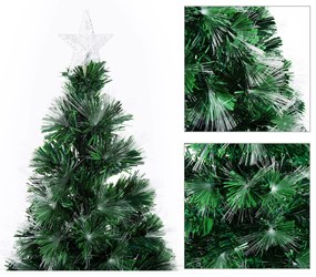 Árvore de Natal Verde Φ 80 x 180 cm Árvore de Fibra Óptica com 28 Luzes