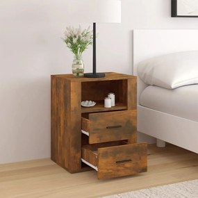 Mesa cabeceira 50x36x60 cm derivados madeira carvalho fumado