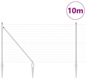 Cerca Euro da com 7 Postes de Espinho 1.4x10 m Aço Galvanizado