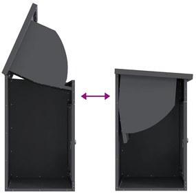 Caixa para entrega de pacotes Antracite 44 x 35 x 59 cm Aço