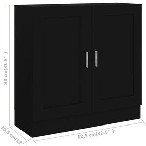 Estante 82,5x30,5x80 cm derivados de madeira preto