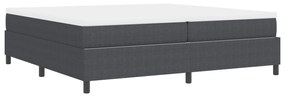 Cama Box Spring com Colchão Cinza Escuro 200x200 cm Tecido de Veludo C