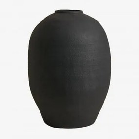 Vaso de Terracota Almire Negro-De-Fumo - Sklum