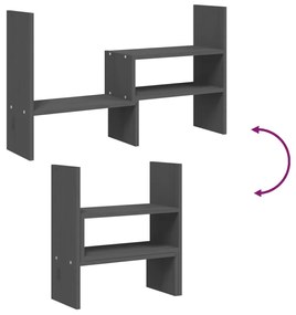Suporte para monitor (39-72)x17x43 cm pinho maciço cinzento