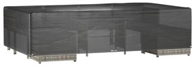 Capas p/ mobília jardim 2 pcs 12 ilhós 315x180x75 cm retangular