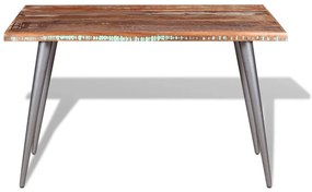 Mesa de jantar madeira reciclada maciça 120x60x76 cm