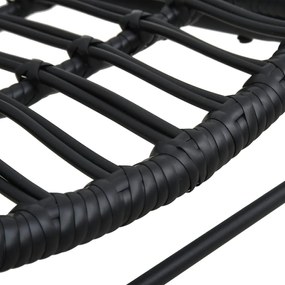 Cadeira de jardim vime PE preto