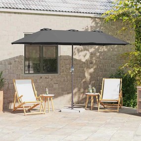 vidaXL Guarda-sol de Jardim Antracite 380 x 196 x 235 cm