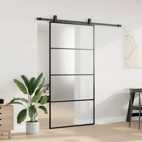 Porta desliz. c/ conj. ferragens 102,5x205cm vidro ESG preto