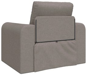 Sofá Cama de Piso 2-em-1 Taupe 98x71x83 cm Tecido