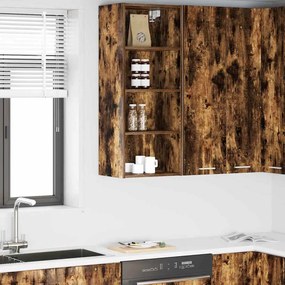 vidaXL Armário suspenso Riga Carvalho Defumado 40 x 29,5 x 100 cm