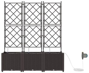 Jardineiras de Jardim 1 pc Castanho 120 x 40 x 142 cm Plástico