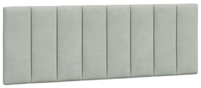 Estrutura de cama sem colchão 140x200 cm veludo cinzento-claro