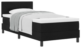 Cama Box Spring com Colchão Preto 90x190 cm Tecido