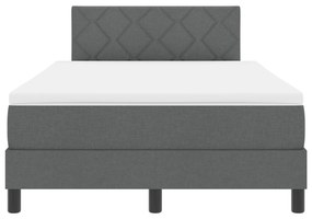 Cama Box Spring com Colchão Cinza Escuro 120x190 cm Tecido