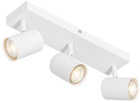 Plafon moderno branco 3-luzes ajustável retangular - Jeana