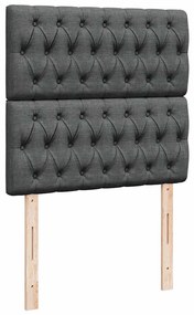 Estrutura cama otomana colchão 90x190 cm tecido cinzento escuro