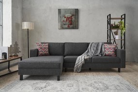 Sofá de Canto Kale – Antracite – 258 x 83 x 181 cm