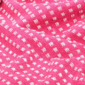 Manta em algodão aos quadrados 160x210 cm rosa