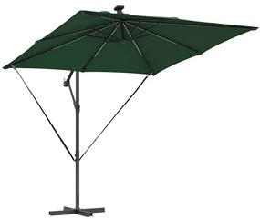 Guarda-sol de Bananeira Cantilever Verde 249 x 249 x 250 cm