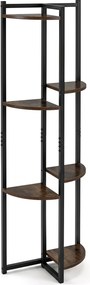 Suporte para Plantas, 42 x 22 x 136 cm, 6 Níveis em Madeira e Metal, Castanho